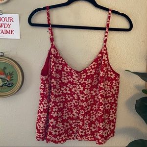 Madewell Floral Button Down Tank Top in Full Bloom